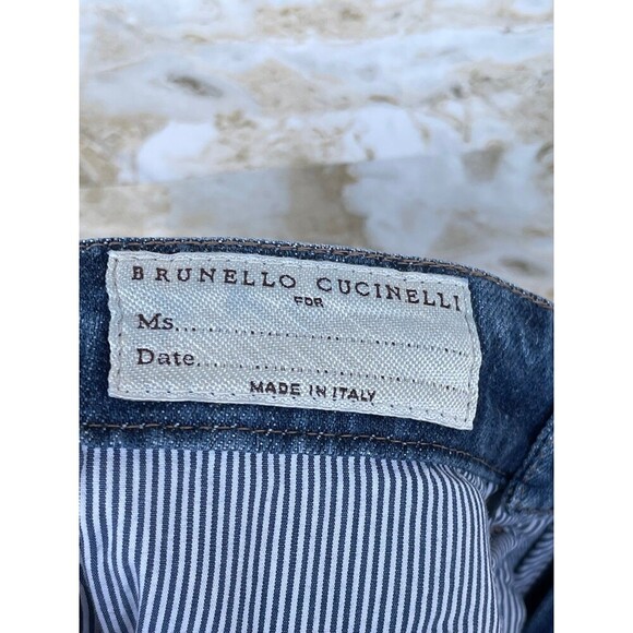 Brunello Cucinelli Low‑Slung Relaxed Jeans – Size 4, Medium Wash, Made in Italy - Picture 11 of 12